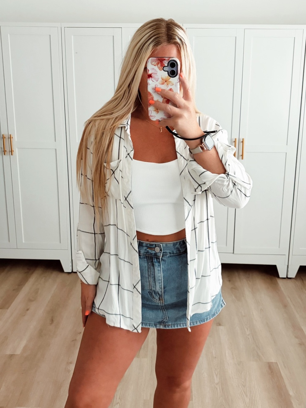 White And Black Plaid Shirt